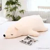 2019 nouveau dessin animé mignon ours blanc doux en peluche fille dormir oreiller poupées peluches jouets en gros