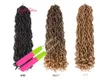 0018 FASHION Crochet Déesse Locs Extensions de Cheveux Faux Locs Bouclés 18 pouces Crochet Tresses Ombre Kanekalon Tressage Cheveux Bohème Serrures MARLEY