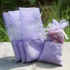 7 estilos Partys Purple Cotton Cotton Organza Lavanda Sache de Sache vazia Bag Diy Died Flor Ward Party Decoration Centerpieces Ornamento de Natal DHL