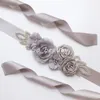 Bridal Wedding Sash Belt 3D Floral Pearl Waistband Flower Bridesmaid Dress Sash Wedding Accessories Gown Ribbon SW2031312111