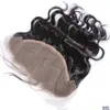 Cabelo -virgem humano brasileiro 13x6 Frontais de renda com cabelos para cabelos com ondas de corpo pré -arrancou nós branqueados.