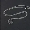 20st / Lot Wave Necklace Charms Pendant Beach Surfer Smycken för Kvinnor Ocean Wave Charm Choker Halsbandskrage