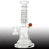 8 Inch Glass Dab Rig Bong Hookahs Water Pipes with 14mm Female Downstem Thick Bottom Triangle Beaker Bongs Glass Bowl Smoking Pipe