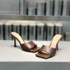 Yüksek kaliteli deri terlik kadın sandalet moda lüks tasarımcı bayan ayakkabı yüksek topuklu SANDALETLER kadın tasarımcı sandaletler STRETCH