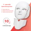 LED Hudföryngring Ansiktshals 7 Färger Ljus Ansiktsmask Med Hals Ansiktsvård Behandling Skönhet Anti Acne Terapi Whitening