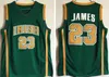 High School Irish LeBron Gold Green 2019 Białe Blue NCAA UCLA Bruins Lonzo Westbrook College Russell Basketball Jersey