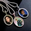Пользовательские памяти Фото ожерелье овальной рамки Твердой Hip Hop Назад Подвеска Ожерелье для мужчин женщин