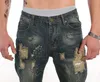 2020 wiosna i letnia odzież nowa męska dziura casual dżinsy dżinsy spodnie retro stare szwy drelichowe spodnie