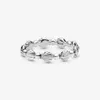 New Brand 100% 925 Sterling Silver Beaded Seashell Band Ring For Women Wedding & Engagement Rings Fashion Jewelry Aceessories