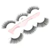High quality free sample 3 pairs mink eyelashes mix style with pink tweezers mink lashes supply custom lashes packaging