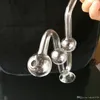 Nueva olla base en forma de serpiente ﾠ, bongs de vidrio al por mayor, pipas de agua de vidrio para quemadores de aceite, accesorios para pipas de humo