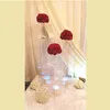 Blumen klar Vase Acrylständer Blumenstrauß steht Hochzeit Mittelstücke Fenster Handwerk Display Gang Straße führt Hochzeit Blumen Hintergründe