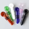 Cachimbo de vidro colorido de 4,0 polegadas Acessórios para fumar Cachimbo de vidro para fumar dab rig queimador de óleo bongs de vidro