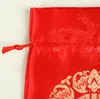 Kleine Chinese Zijde Brocade Sieraden Pouch Trekkoord Joyous Wedding Party Gunst Snoep Gift Bag Verpakking Tassen Spice Sachet GB1509