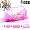 Filet de lit de bébé pliable lit de bébé moustiquaire Polyester nouveau-né sommeil lit filet tente de jeu pour les enfants de 0 à 3 ans