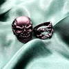 Modne 30 sztuk/zestaw Skull band Rings Top Vintage Gothic Multicolor Big Size Metal Punk Style Rock Mężczyźni i kobiety Biżuteria Akcesoria Biker Prezenty