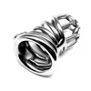 Male Bondage Chastity Device Belt With Spike Ring BDSM Sex Toys Stainless Steel Cock Cage for Men