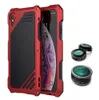 Telefonfodral för iPhone XS Max Metal Frame Protective Case med 3 separat extern kameralins 120 ° WideAngle Fisheye Macro P8150310