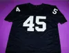 Mit Custom Uomo Gioventù donna Vintage Girocollo Rudy Ruettiger # 45 Rudy Movie Navy Football Jersey taglia s-4XL o personalizzato qualsiasi nome o numero maglia