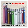 E Cigarette 510 Thread VV EVOD UGO V3 Vape Pen Preheating Battery 1100 Adjustable Variable Voltage with USB Chargers for Wax Dab Oil Vaporizer Cartridge