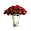 10pcs / lot Simülasyon Küçük Lotus Yapay İpek Çiçek Düğün Duvar Dekorasyon Gül Güz Dekorasyon Sahte Çiçekler Şube Lulotus