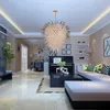 Modern Large Chandeliers Lamps Clear Transparent Ball Crystal Chandelier LED Lighting Murano Style Glass Chandeliers for Home Hotel Bar KTV Decor LR683