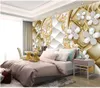 European romantic jewelry flower interior decoration advanced practical wallpaper