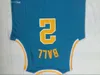 Men's NCAA College Jersey High School Irish #23 UCLA Bruins Ball 2 Lonzo White Yellow Purple Black HOT basketball wear