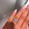 Choucong сердца любителей кольцо стерлингового серебра 925 3ct 5A cz камень обещание обручальное кольцо кольца для женщин ювелирные изделия подарок