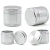 Aluminum Alloy 4-piece Herb Grinder Dia. 40mm 4 Layers Sharp Teeth Smoking Grinders Multiple Color Tobacco Portable Spice Muller Accessory