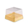 1000 ensembles/lot, boîte à gâteaux en plastique boîtes à gâteaux individuelles simples or ou noir fond plastique Mooncake Pvc boîtes emballage cadeau alimentaire LX2047