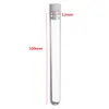 100Pcs/ Lab Supplies Clear Plastic Test Tube With Cap 12x100mm U-shaped Bottom Long Transparent