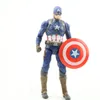 6 estilos os vingadores brinquedos new cartoon super hero led figuras de ação 17 cm / 7 polegadas presente de pvc para as crianças c6273