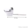 Witte creatieve rookpijp waterpijp goedkope afneembare mini toilet tabakspijpen voor reismetaalmateriaal uniek ontwerp 6434220