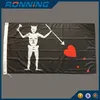 90x150cm Pirate Flag Human Skull with Spear for Red Heart 100D Good Quality Polyester Material for Sale