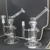 HOT 8.7 inch Glass Recycler Bong Amazing vortex Recycler concentrated oil rigs Glass oil dabbers Glass bongs with tyre perc 14.5mm joint