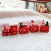 Petit Train de noël en bois, jouets pour enfants, jouet empilable en bois naturel, cadeau de noël