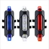 휴대용 5 LED USB MTB로드 자전거 테일 라이트 라이트 라이트 조명 안전 충전식 안전 경고 자전거 후면 라이트 램프 사이클링 자전거 라이트 라이트 3565070