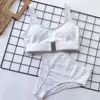 Kvinnor hög midja bikini sätter mode sexiga kvinnors uppsättningar sport biquini push up swimwear kvinnliga baddräkt sommar beachwears