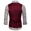 Vinho Mens Vermelho Único Único Terno Veste 2019 Design Corrente De Moda Sem Mangas Colete deselegante Homens Party Party Prom Vestido Vests