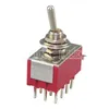 Freeshipping 50 sztuk MTS-403R MTS 4PDT On-On Toggle Switch 4 Polak podwójny rzut 3-drogowy