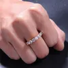 Gold Silber Farbe Runde CZ Funkelnde Diamant Ringe für Männer Frauen für Party Hochzeit Schönes Geschenk