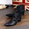 Western Cowboy Boots Men Black High Top Genuine Leather Men Boots Botas Hombre Botas Militares, Big Size US6-12, EUR38-46