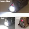 Taktiska ficklampor Sbal-PL Flash Multifunktion Konstant / Momentant vitt ljus med röd laser ficklampa 20mm Mount Picatinny Rail