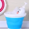 New Arrival Silicone Folding Bucket Large Capicity Save Space Washabe Fishing Camping Car Bucket Foldable Kitchen Items VT0245