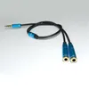 AUDIO CABLE SPLITTER 3.5mm Jack Stereo Hörlurar Audio Male till 2 Kvinnlig splitterplugg 3.5 Jackkabel för hörlurar