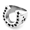 Fanssteel aço inoxidável masculino ou estrela de viagem para mulheres Lucky Horseshoe Ring Gift FSR07W6542588811296456