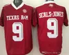 Hommes cousus personnalisés Texas AM Aggies 2019 Football N'importe quel numéro de nom Noir Rouge Blanc 11 Kellen Mond 82 Dylan Wright 88 Baylor Cupp Manziel Jersey