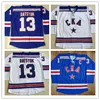 مخيط كامل 13 Pavel Datsyuk KHL Jersey CKA St Petersburg 17 Ilya Kovalchuk KHL شعارات تطريز رجالية قمصان هوكي أبيض أزرق