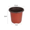 100 pçs vasos de mudas de flores 10*7*9 cm caixa de cultivo de plástico resistente a quedas bandeja de mudas para casa jardim vaso de plantas berçário transplante